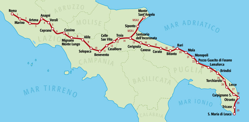 Via Francigena patrimonio dell'Umanità? Esulta per la candidatura il Club Unesco di Latina 2